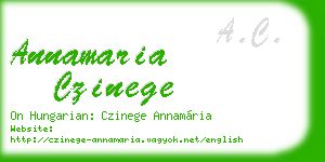 annamaria czinege business card