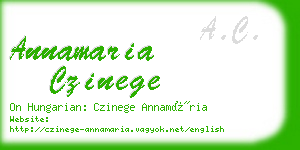 annamaria czinege business card
